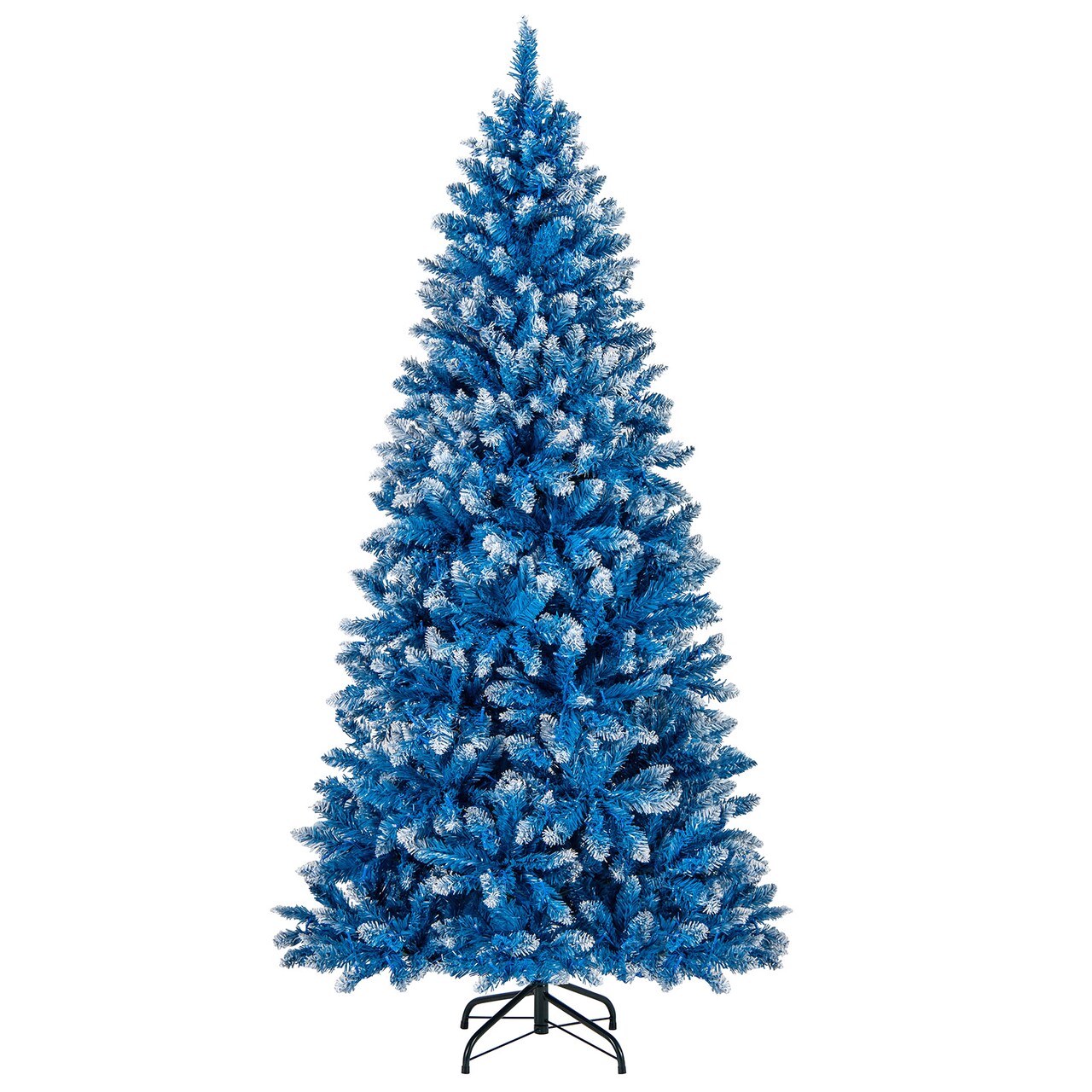 Blue PVC and Metal LED Christmas Tree with 270 Lights - Pre-Lit